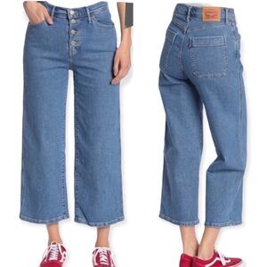 Levi’s Jeans Mile High Cropped Wide Leg Exposed Button Fly Size 31